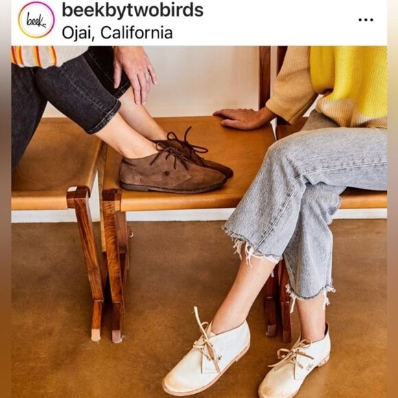 Beek Two Birds Bunting Chukka Booties sz 7.5  Burgundy Leather Suede - Picture 9 of 10